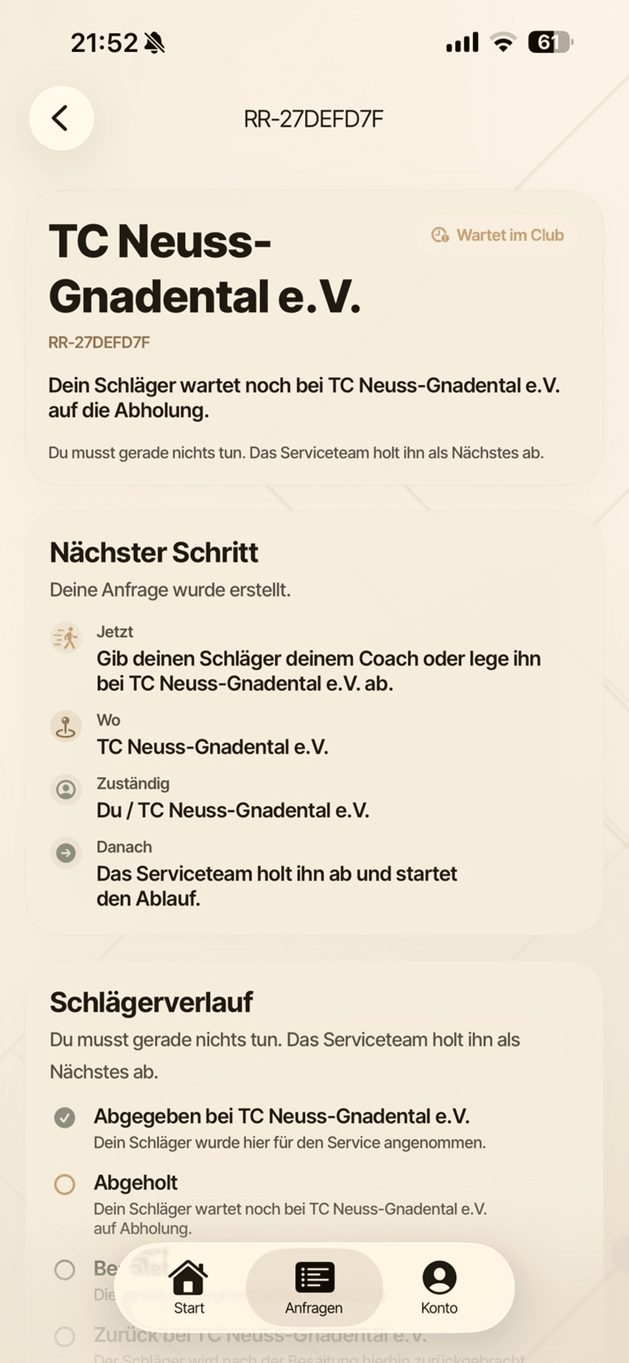 CourtLife Besaitungsstatus auf dem iPhone